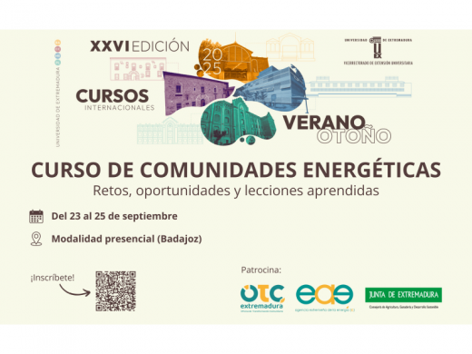 La UEx oferta un curso sobre comunidades energéticas con el apoyo de la OTC de Extremadura