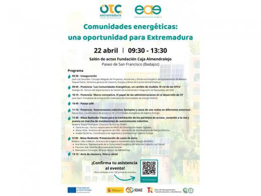 Badajoz acogerá una jornada clave sobre comunidades energéticas el 22 de abril